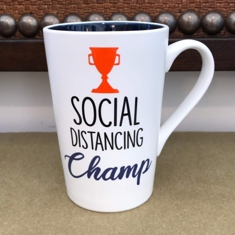 Essentially Yours - ‘Social Distancing Champ’. Navy inside. NWT Firm!